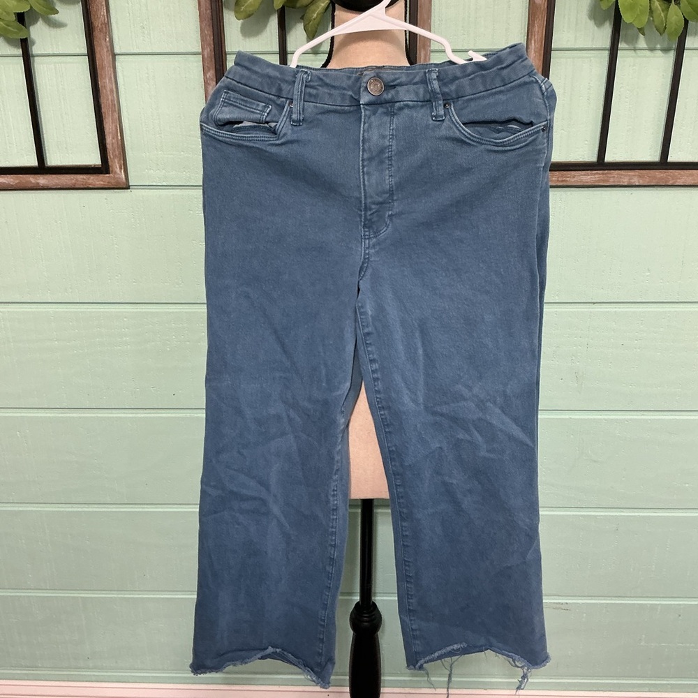 Kut From the Kloth High-Rise Cropped Jeans | Blue | Petite 4P